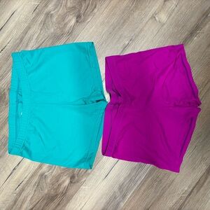 Balera Teal and Purple Dance Shorts size MA